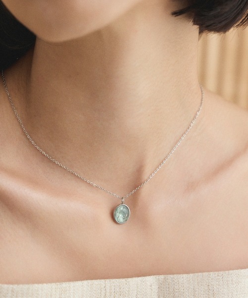 CENE（セネ）の「【CENE】セネ/ラウンドストーンネックレス（ネックレス・レディース・ブラック/ライトブルー/イエロー・FREE）」の11枚目の写真