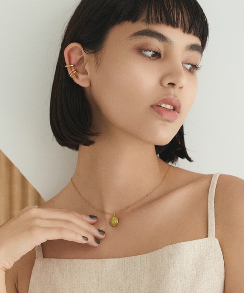 CENE（セネ）の「【CENE】セネ/ラウンドストーンネックレス（ネックレス・レディース・ブラック/ライトブルー/イエロー・FREE）」の13枚目の写真