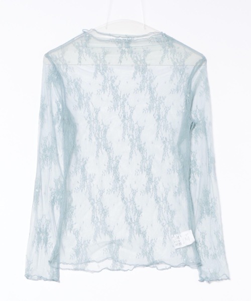 Chiina（チーナ）の「【Chiina】シースルーハイネックトップス（その他トップス・レディース・アイボリー/カーキ/ブルー/ピンク/ホワイト・FREE）」の15枚目の写真