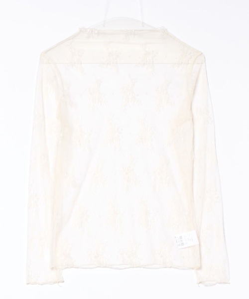 Chiina（チーナ）の「【Chiina】シースルーハイネックトップス（その他トップス・レディース・アイボリー/カーキ/ブルー/ピンク/ホワイト・FREE）」の8枚目の写真