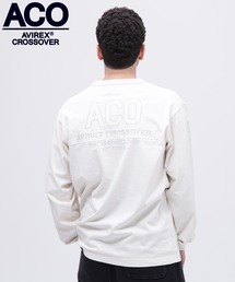 AVIREX(ABbNX)́sCROSSOVERtFADED WASH LONGSLEEVE T-SHIRT / tFCfbh EHbV TVc / AVIREX / ABbNX(TVc/Jbg\[)
