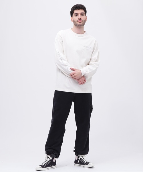 AVIREX（アヴィレックス）の「《CROSSOVER》FADED WASH LONGSLEEVE T-SHIRT / フェイデッド ウォッシュ 長袖Tシャツ / AVIREX / アヴィレックス（Tシャツ/カットソー・メンズ・オフホワイト/チャコール/サックスブルー・LARGE/MEDIUM/XX-LARGE/X-LARGE）」の11枚目の写真