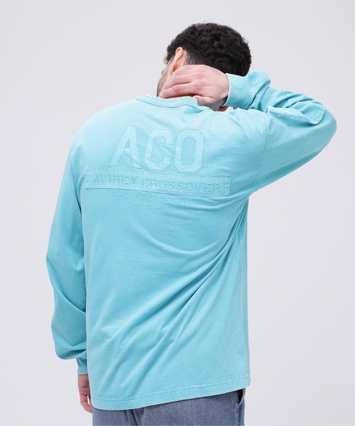 AVIREX（アヴィレックス）の「《CROSSOVER》FADED WASH LONGSLEEVE T-SHIRT / フェイデッド ウォッシュ 長袖Tシャツ / AVIREX / アヴィレックス（Tシャツ/カットソー・メンズ・オフホワイト/チャコール/サックスブルー・LARGE/MEDIUM/XX-LARGE/X-LARGE）」の15枚目の写真