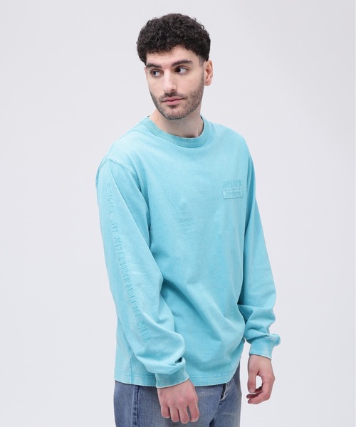 AVIREX（アヴィレックス）の「《CROSSOVER》FADED WASH LONGSLEEVE T-SHIRT / フェイデッド ウォッシュ 長袖Tシャツ / AVIREX / アヴィレックス（Tシャツ/カットソー・メンズ・オフホワイト/チャコール/サックスブルー・LARGE/MEDIUM/XX-LARGE/X-LARGE）」の16枚目の写真