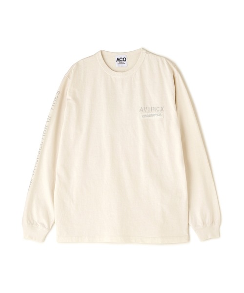 AVIREX（アヴィレックス）の「《CROSSOVER》FADED WASH LONGSLEEVE T-SHIRT / フェイデッド ウォッシュ 長袖Tシャツ / AVIREX / アヴィレックス（Tシャツ/カットソー・メンズ・オフホワイト/チャコール/サックスブルー・LARGE/MEDIUM/XX-LARGE/X-LARGE）」の12枚目の写真
