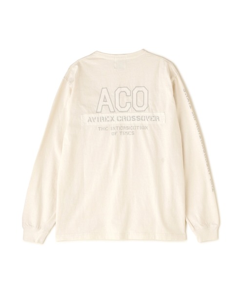 AVIREX（アヴィレックス）の「《CROSSOVER》FADED WASH LONGSLEEVE T-SHIRT / フェイデッド ウォッシュ 長袖Tシャツ / AVIREX / アヴィレックス（Tシャツ/カットソー・メンズ・オフホワイト/チャコール/サックスブルー・LARGE/MEDIUM/XX-LARGE/X-LARGE）」の13枚目の写真