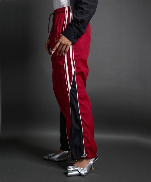 CELINE サイドライン　ワイドストレートパンツ　バイカラー　ネイビー　38 サイドラインパンツ 通販【ニッセン】