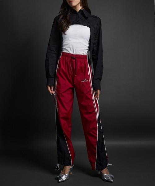 CELENA（セレナ）の「バイカラー 切り替えサイドラインパンツ