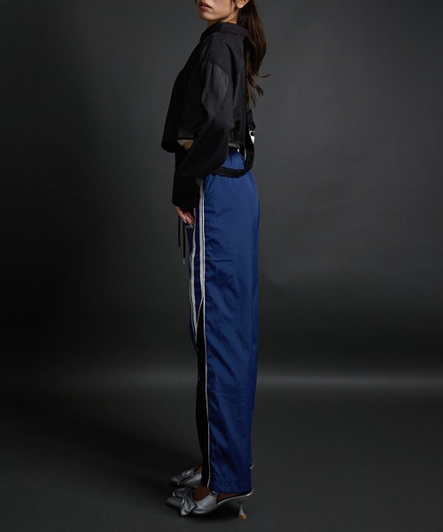 CELENA（セレナ）の「バイカラー 切り替えサイドラインパンツ