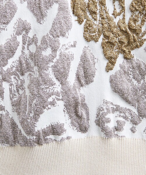 WRAPINKNOT（ラッピンノット）の「【別注】＜WRAPINKNOT＞ラメ ニットベスト -united LOVE project 2024（ベスト・レディース・オフホワイト/ネイビー・0）」の15枚目の写真