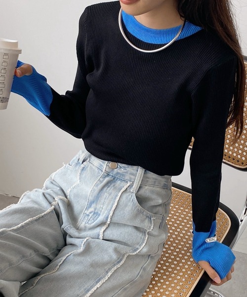 United store(ユナイテッドストア)の「サムホールニット(ニット/セーター・レディース・ホワイト/ライトグレー/ブラック/グレー・FREE)」の9枚目の写真