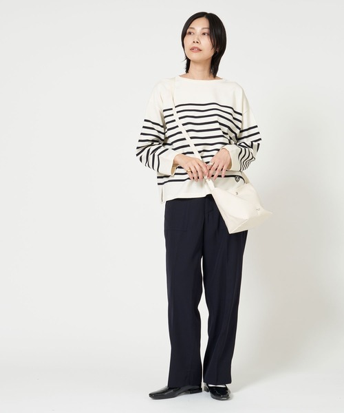 ORCIVAL（オーシバル）の「SHOULDER POUCH MEDIUM ショルダー ポーチ ミディアム（ショルダーバッグ・レディース・ブラウン/キナリ/ライトベージュ/チャコールグレー/ホワイト系・ONE SIZE）」の12枚目の写真