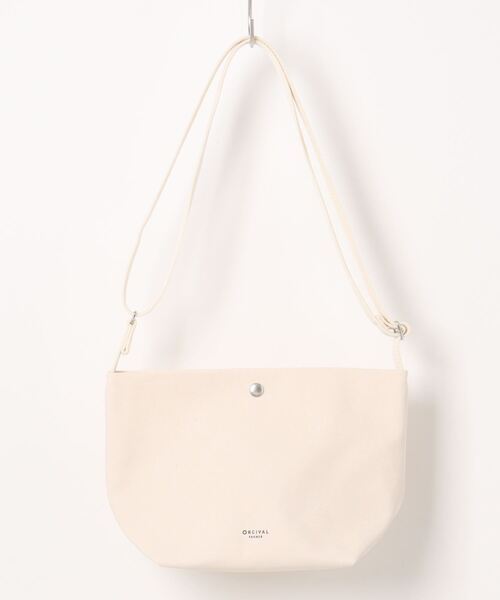 ORCIVAL（オーシバル）の「SHOULDER POUCH MEDIUM ショルダー ポーチ ミディアム（ショルダーバッグ・レディース・ブラウン/キナリ/ライトベージュ/チャコールグレー/ホワイト系・ONE SIZE）」の14枚目の写真