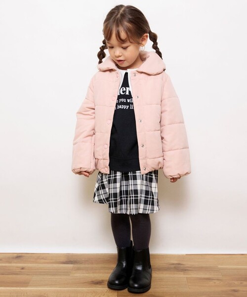 BRANSHES（ブランシェス）の「ショールカラー中綿ジャケット（ブルゾン・キッズ・ピンク・150/90/130/110/140/120/100）」の4枚目の写真