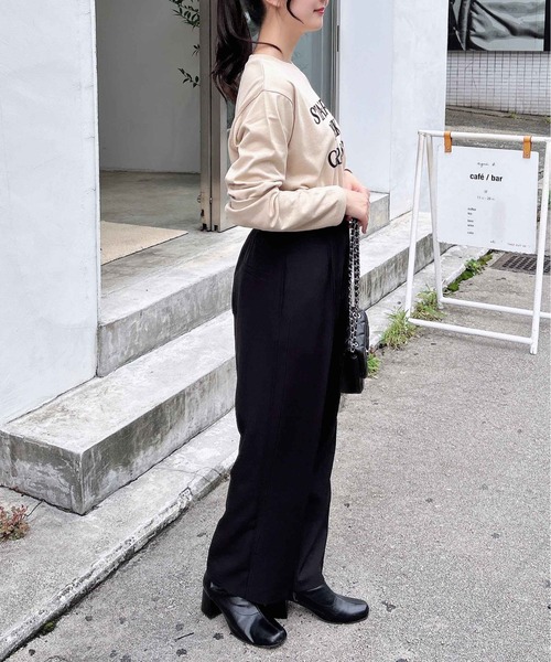 INGNI(イング)の「ワイドパンツ(セットアップ対応)(スラックス・レディース・ブラック/ブラウン/グレー/アイボリー・S/M)」の12枚目の写真