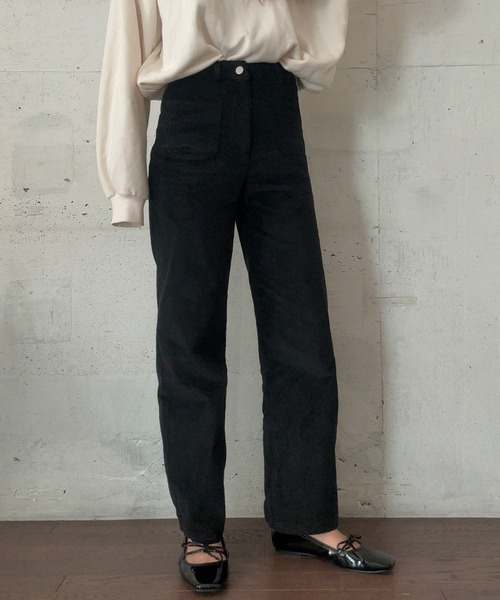LAUIR（ラウアー）の「ポケットデザインコーデュロイパンツ[高身長サイズMT有り]（その他パンツ・レディース・ブラック/アイボリー/チャコール・MEDIUM/LARGE/MT）」の4枚目の写真