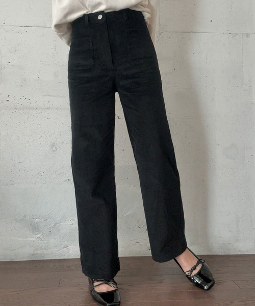 LAUIR（ラウアー）の「ポケットデザインコーデュロイパンツ[高身長サイズMT有り]（その他パンツ・レディース・ブラック/アイボリー/チャコール・MEDIUM/LARGE/MT）」の5枚目の写真