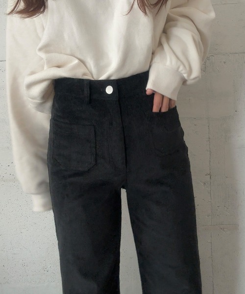 LAUIR（ラウアー）の「ポケットデザインコーデュロイパンツ[高身長サイズMT有り]（その他パンツ・レディース・ブラック/アイボリー/チャコール・MEDIUM/LARGE/MT）」の6枚目の写真