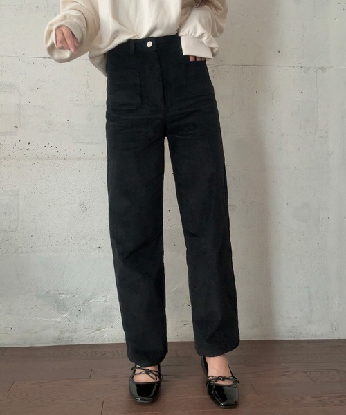 LAUIR（ラウアー）の「ポケットデザインコーデュロイパンツ[高身長サイズMT有り]（その他パンツ・レディース・ブラック/アイボリー/チャコール・MEDIUM/LARGE/MT）」の7枚目の写真
