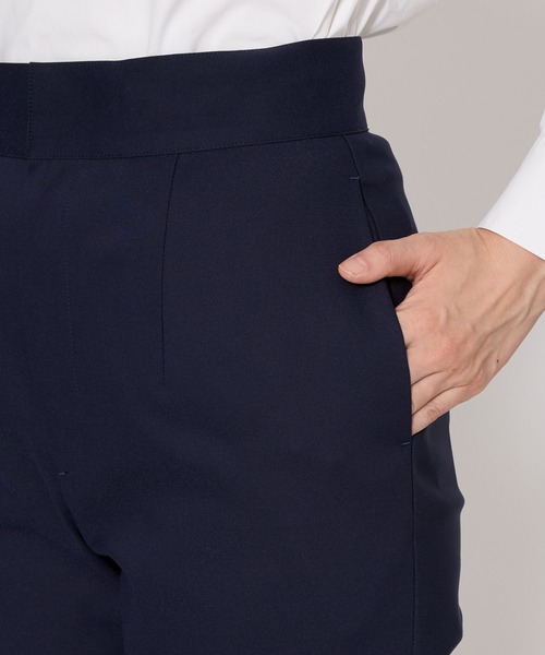 BABYLONE（バビロン）の「ダブルクロステーパードパンツ（スラックス・レディース・ネイビー/ブラック・38inch/36inch）」の6枚目の写真