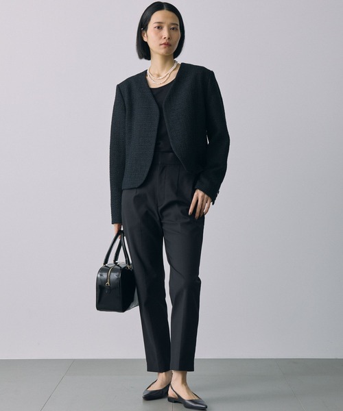 BABYLONE（バビロン）の「ダブルクロステーパードパンツ（スラックス・レディース・ネイビー/ブラック・38inch/36inch）」の22枚目の写真