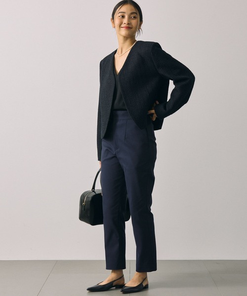 BABYLONE（バビロン）の「ダブルクロステーパードパンツ（スラックス・レディース・ネイビー/ブラック・38inch/36inch）」の19枚目の写真