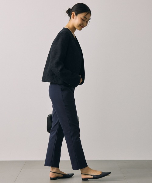 BABYLONE（バビロン）の「ダブルクロステーパードパンツ（スラックス・レディース・ネイビー/ブラック・38inch/36inch）」の20枚目の写真