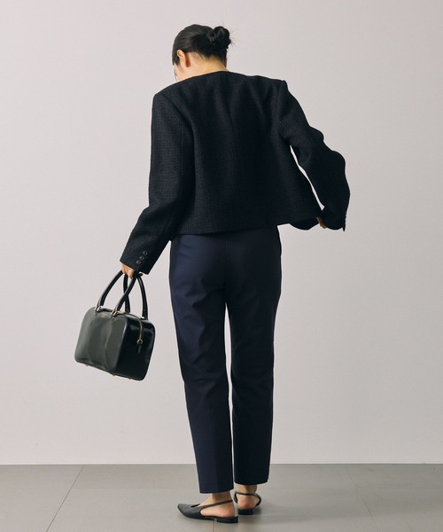 BABYLONE（バビロン）の「ダブルクロステーパードパンツ（スラックス・レディース・ネイビー/ブラック・38inch/36inch）」の9枚目の写真