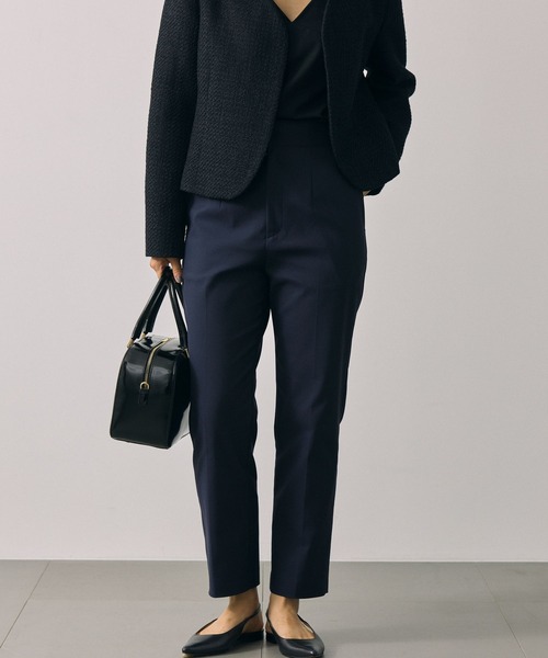 BABYLONE（バビロン）の「ダブルクロステーパードパンツ（スラックス・レディース・ネイビー/ブラック・38inch/36inch）」の10枚目の写真