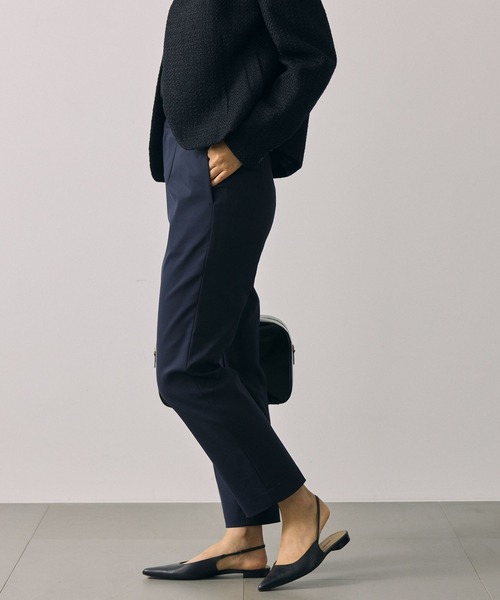 BABYLONE（バビロン）の「ダブルクロステーパードパンツ（スラックス・レディース・ネイビー/ブラック・38inch/36inch）」の11枚目の写真