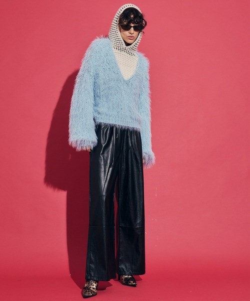 uyu.(ウユ)の「Short Mesh Knit Hoodie / ショートメッシュニットフーディー【uyu./ウユ】(パーカー・レディース・グレー/アイボリー/ブラック・FREE)」の9枚目の写真