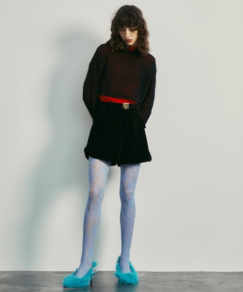 uyu.(ウユ)の「Short Mesh Knit Hoodie / ショートメッシュニットフーディー【uyu./ウユ】(パーカー・レディース・グレー/アイボリー/ブラック・FREE)」の18枚目の写真