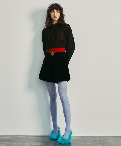 uyu.(ウユ)の「Short Mesh Knit Hoodie / ショートメッシュニットフーディー【uyu./ウユ】(パーカー・レディース・グレー/アイボリー/ブラック・FREE)」の19枚目の写真