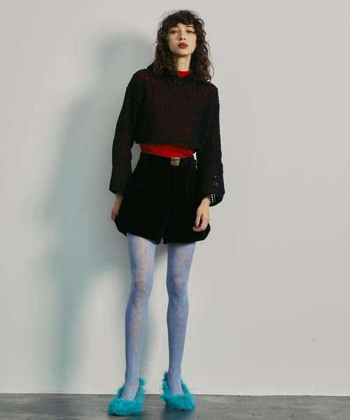 uyu.(ウユ)の「Short Mesh Knit Hoodie / ショートメッシュニットフーディー【uyu./ウユ】(パーカー・レディース・グレー/アイボリー/ブラック・FREE)」の20枚目の写真
