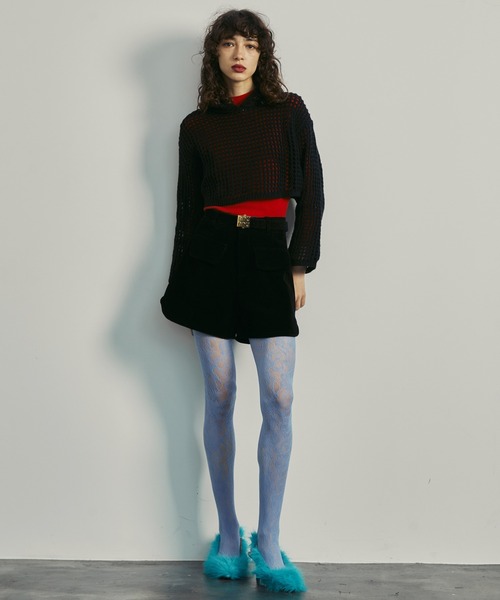 uyu.(ウユ)の「Short Mesh Knit Hoodie / ショートメッシュニットフーディー【uyu./ウユ】(パーカー・レディース・グレー/アイボリー/ブラック・FREE)」の21枚目の写真