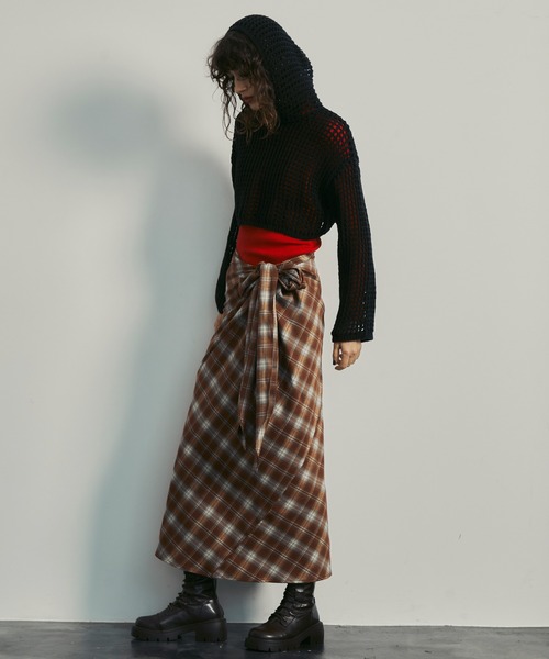 uyu.(ウユ)の「Short Mesh Knit Hoodie / ショートメッシュニットフーディー【uyu./ウユ】(パーカー・レディース・グレー/アイボリー/ブラック・FREE)」の15枚目の写真