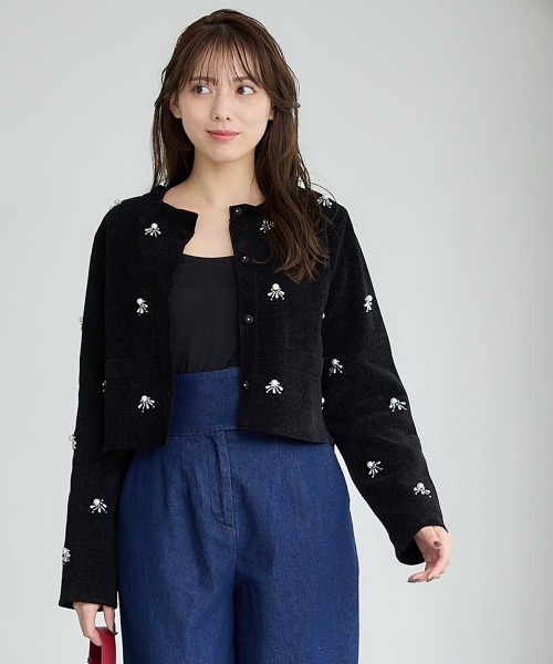 12Twelve Agenda（トゥエルブ　アジェンダ）の「Uネックラメ混長袖カットソープルオーバー（Tシャツ/カットソー・レディース・オフホワイト/ブラック・M）」の6枚目の写真