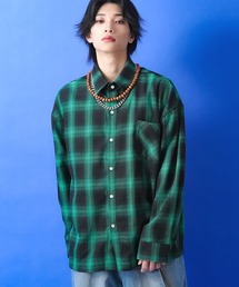 a.p.o.v. オンブレチェックネルシャツ