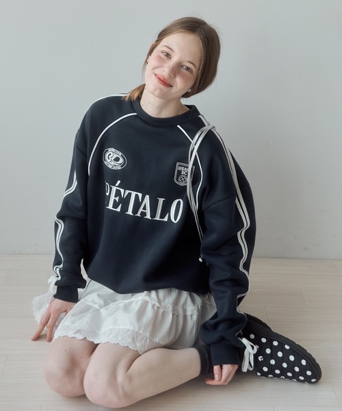 トレーナー スウェット サイドラインリボンゲームスウェット / side line ribbon game wool lining sweat レディ サイドラインリボンゲームスウェット / side line ribbon game
