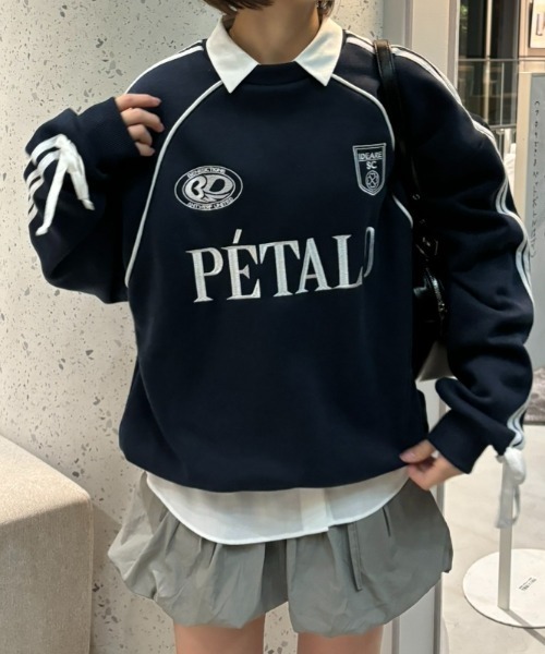 トレーナー スウェット サイドラインリボンゲームスウェット / side line ribbon game wool lining sweat レディ サイドラインリボンゲームスウェット / side line ribbon game