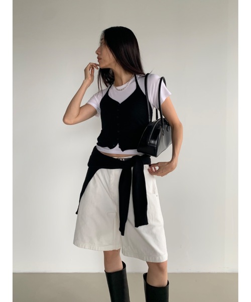 Didot.showroom（ディドット ショールーム）の「カシミヤブレンドホルターニットビスチェ（ベスト・レディース・レッド/グレー/ブラック・FREE）」の20枚目の写真