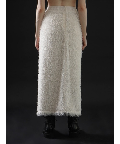 :ETHROF(イーサオブ)の「FRINGE JACQUARD SKIRT(スカート・レディース・オフホワイト/ブラック・FREE)」の7枚目の写真