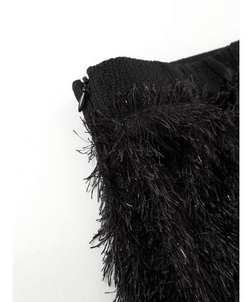 :ETHROF(イーサオブ)の「FRINGE JACQUARD SKIRT(スカート・レディース・オフホワイト/ブラック・FREE)」の15枚目の写真