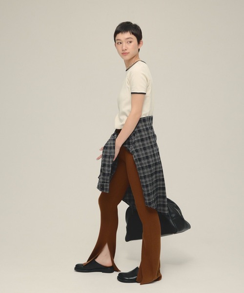 eL（エル）の「【eL】12G Slit Pants/234189（その他パンツ・レディース・ブラック/グレー/ネイビー/ブラウン・FREE）」の21枚目の写真