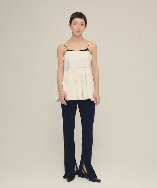 eL（エル）の「【eL】12G Slit Pants/234189（その他パンツ・レディース・ブラック/グレー/ネイビー/ブラウン・FREE）」の22枚目の写真