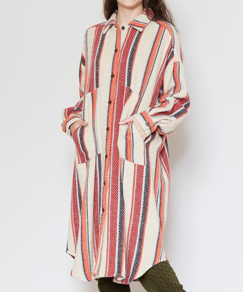 チャイハネ（チャイハネ）の「【チャイハネ】ソルサラシャツワンピース（シャツワンピース・レディース・ブラック/ターコイズブルー/ベージュ・FREE）」の13枚目の写真