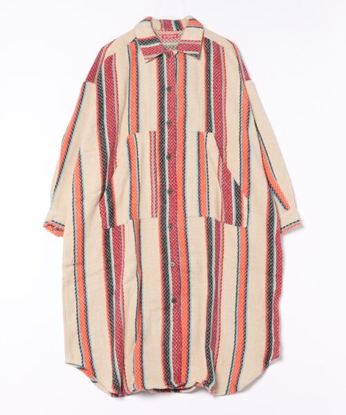 チャイハネ（チャイハネ）の「【チャイハネ】ソルサラシャツワンピース（シャツワンピース・レディース・ブラック/ターコイズブルー/ベージュ・FREE）」の4枚目の写真