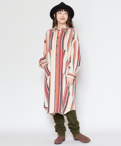 チャイハネ（チャイハネ）の「【チャイハネ】ソルサラシャツワンピース（シャツワンピース・レディース・ブラック/ターコイズブルー/ベージュ・FREE）」の15枚目の写真