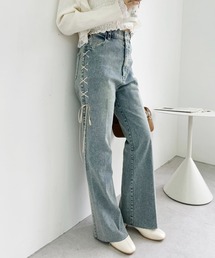 one after another NICE CLAUP | サイドレースアップデニムパンツ(デニムパンツ)