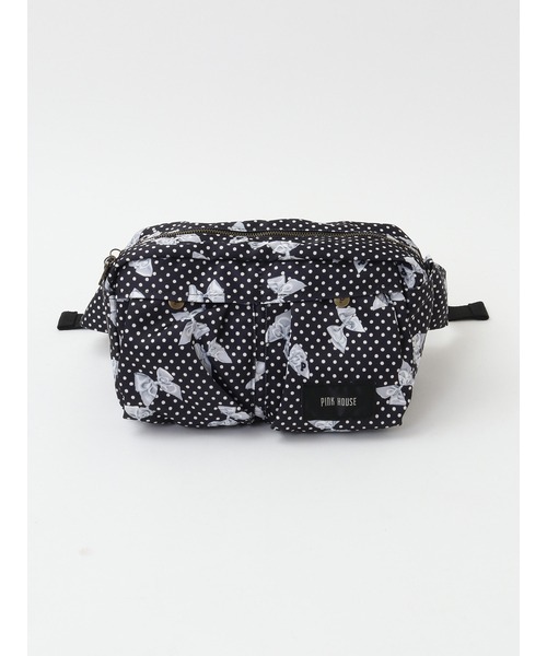 PINK HOUSE（ピンクハウス）の「水玉りぼんプリントウエストバッグ（ボディバッグ/ウエストポーチ・レディース・ブラック/レッド・フリー）」の11枚目の写真